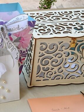 Wedding gift Card Box with Lock